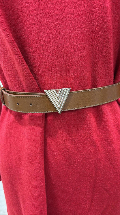 Cintura con fibbia logo Vicolo AF0019 Bruciato