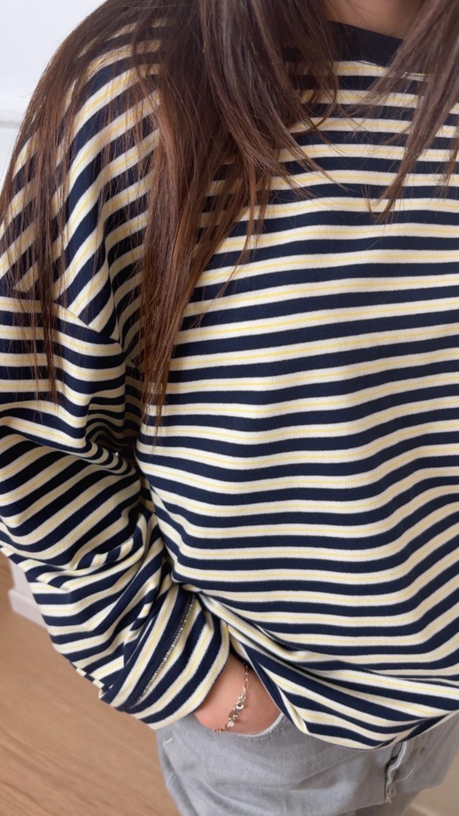 T-Shirt felpa righe Tensione In 26M3996