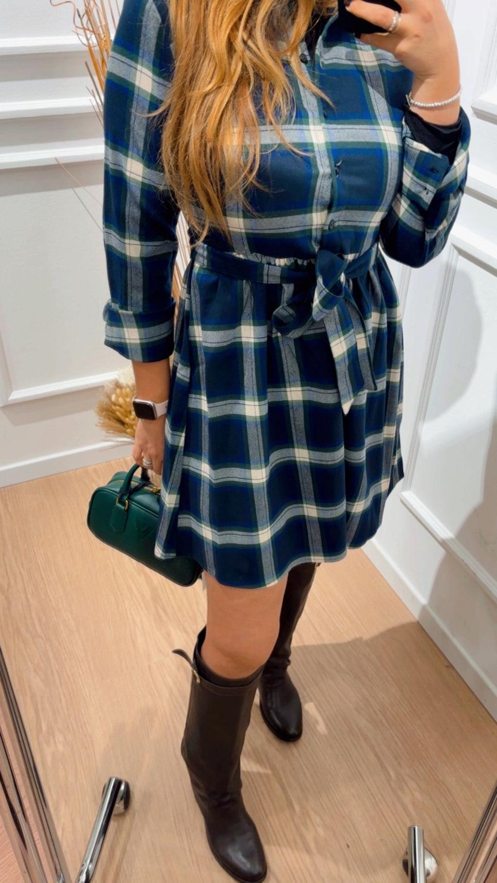 Abito check corto Wren Only 15368634 blu