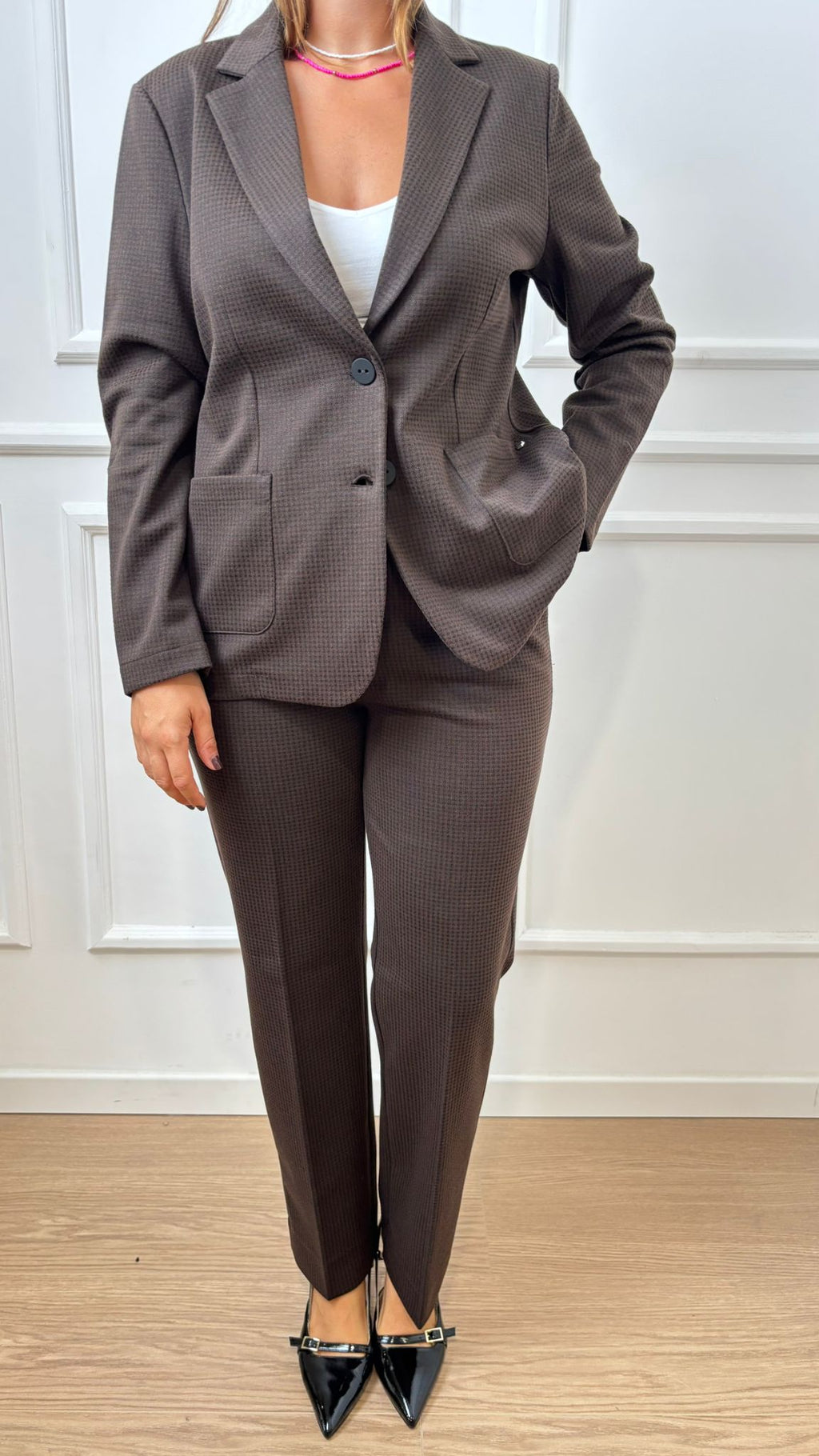 Blazer Eco Jacquard monopetto Ragno DR49GA A75