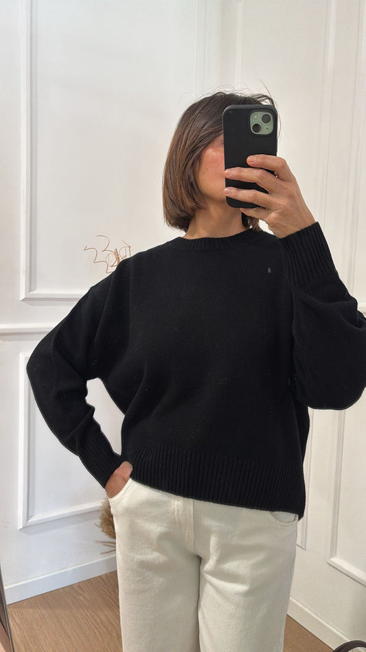 Maglia pura lana Tensione In WL788AI25 Nera