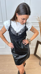 Abito ecopelle e pizzo Dixie AMEQOEU