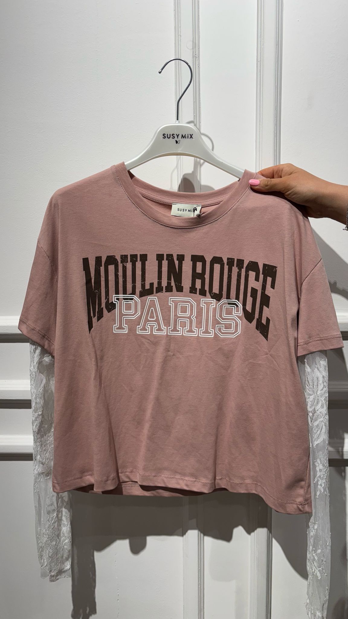 T-Shirt pizzo SH001065 cipria