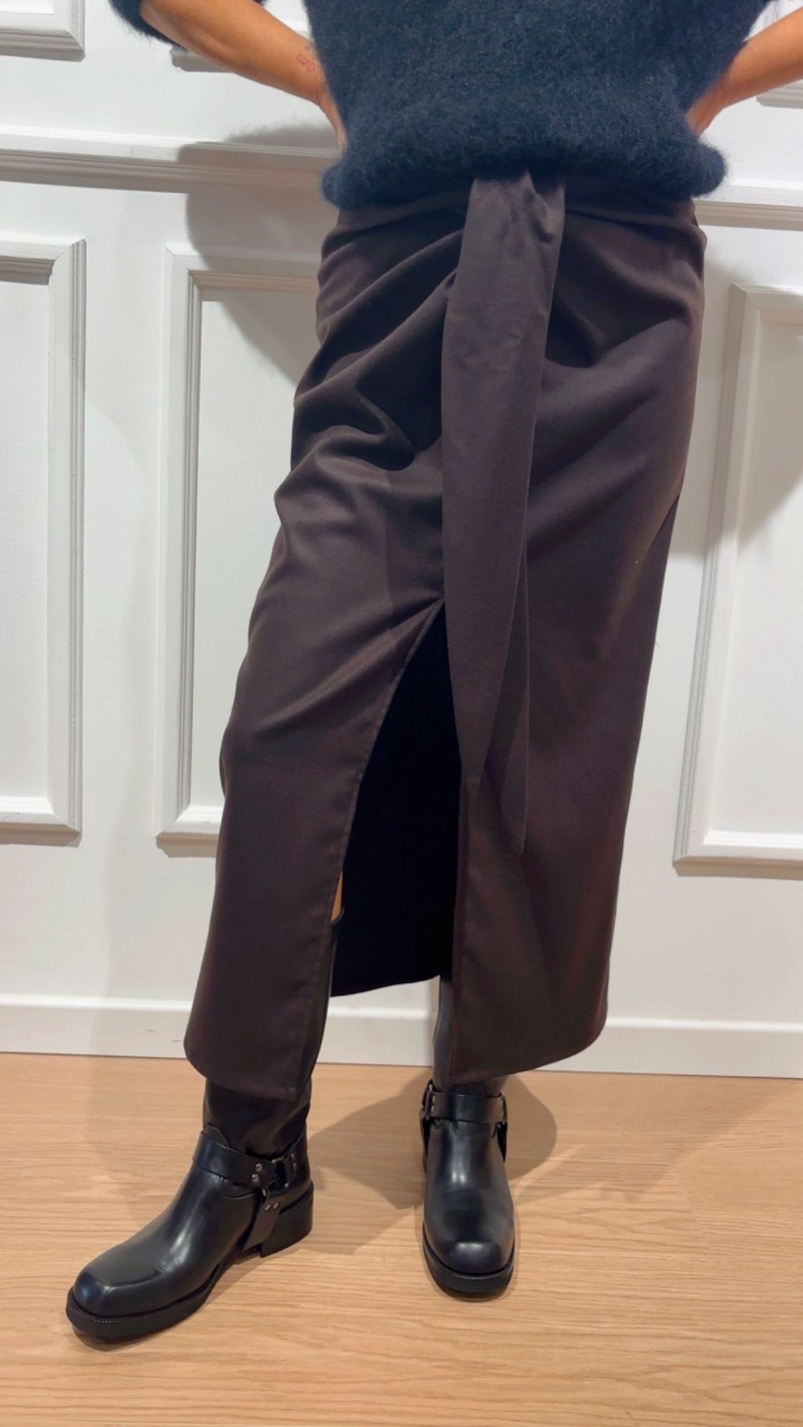 Gonna spacco e fiocco Dixie GDDLYNV moro