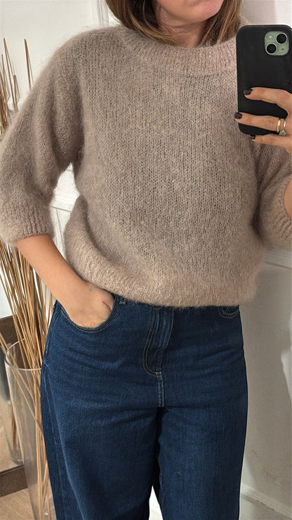 Maglione Kid  Mohair Dixie M277Y235 Beige