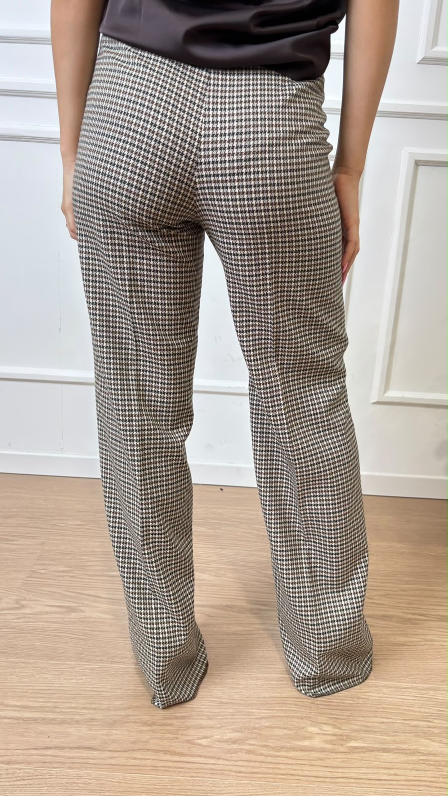 Pantalone dritto pied de poule Amato Emme Marella