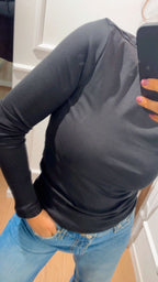 T-Shirt manica lunga Riley Only Nera