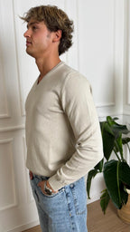 Maglia in filato leggero Imperial M553B382 panna