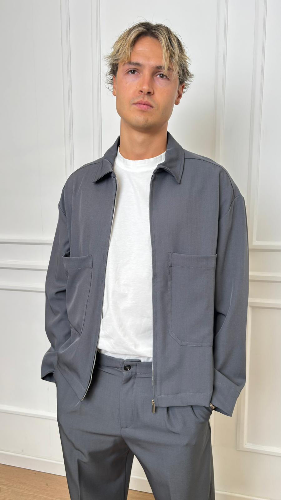 Giacca con zip Imperial C851930602 grigia