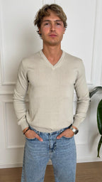 Maglia in filato leggero Imperial M553B382 panna