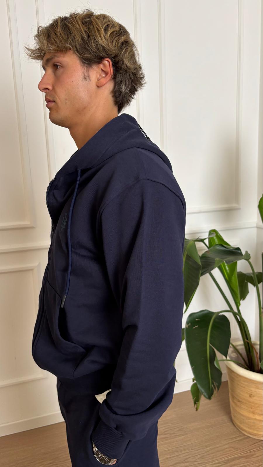Felpa zip Imperial F8588F13 blu