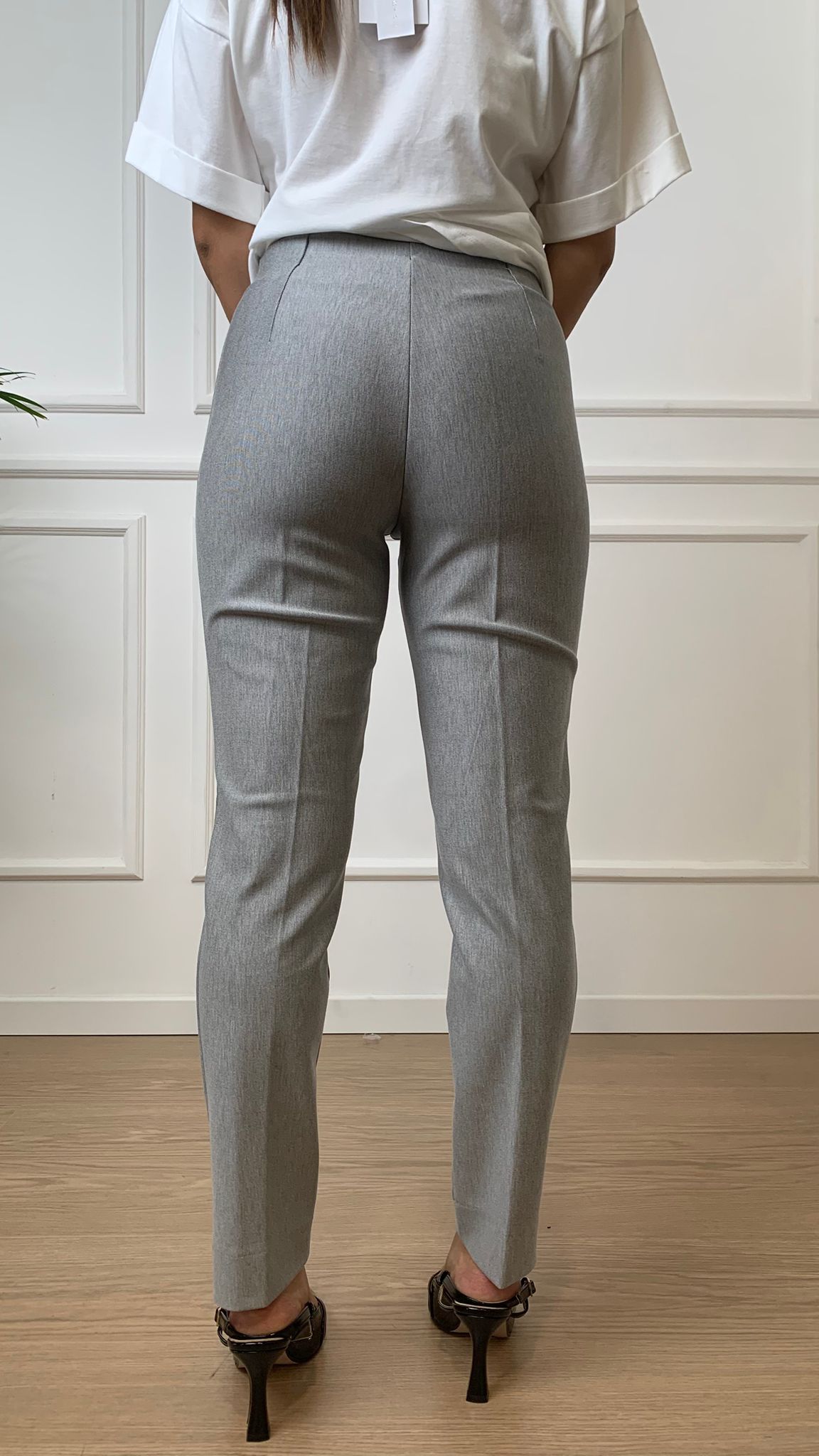 Pantalone cigarette in compact jersey Ragno DE72PS