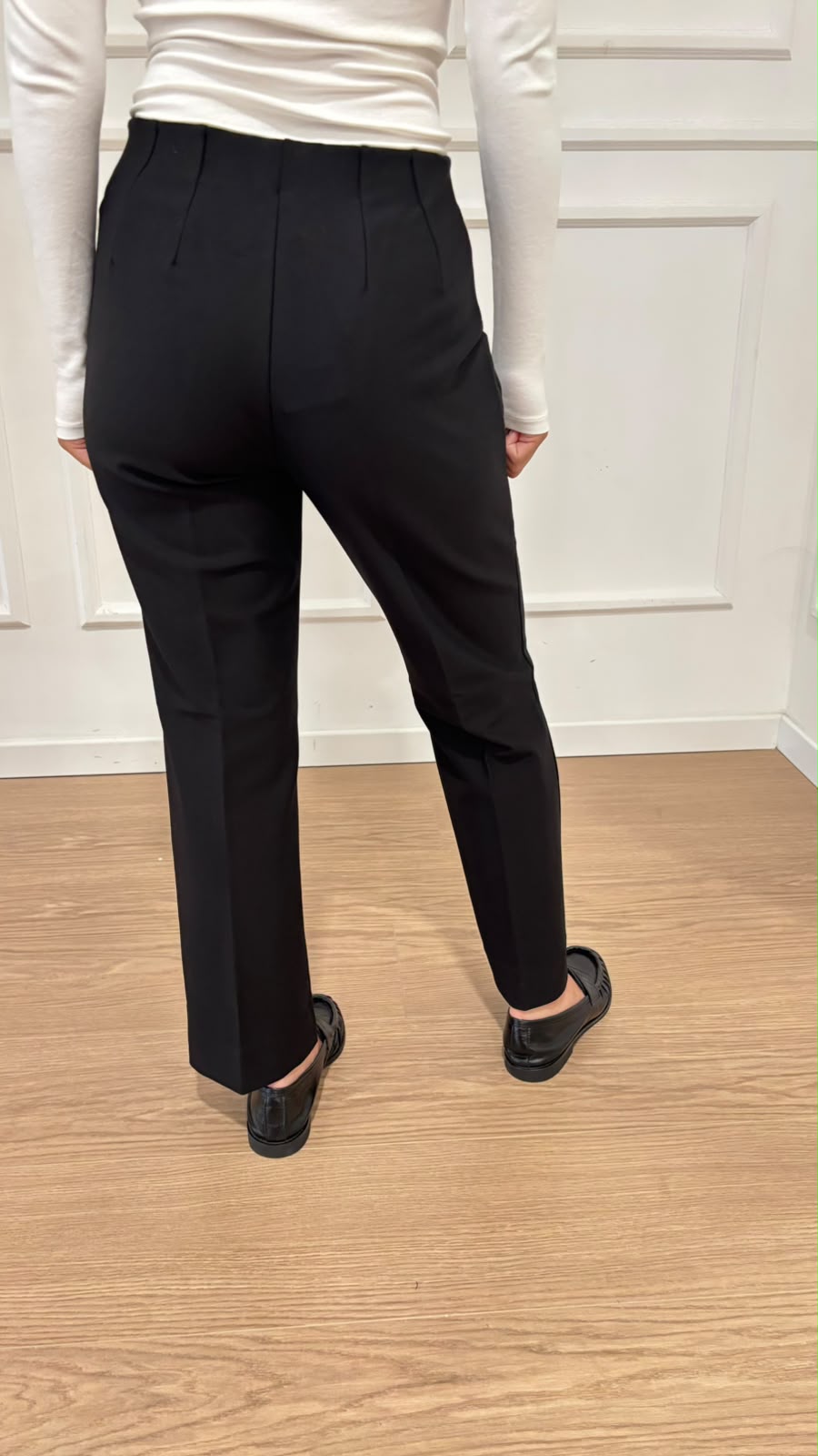Pantalone straight in compact jersey Ragno DL20PO