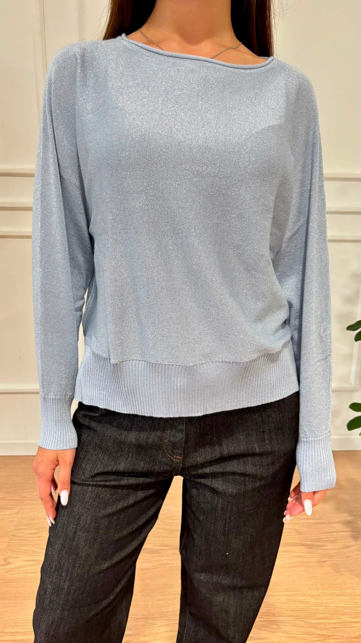 Maglia boxy fit lurex Ragno DT54TB