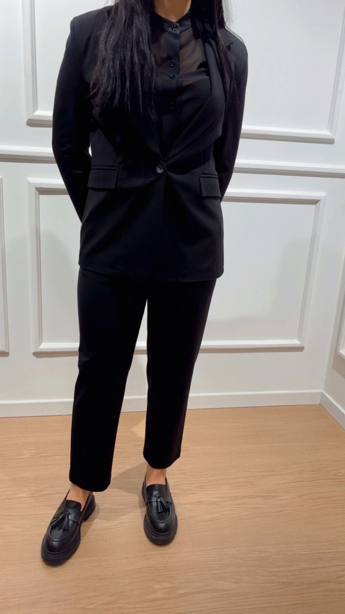 Blazer punto milano Tensione In 26B1203 Nero