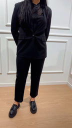 Pantalone punto milano Tensione In 26P1621 Nero