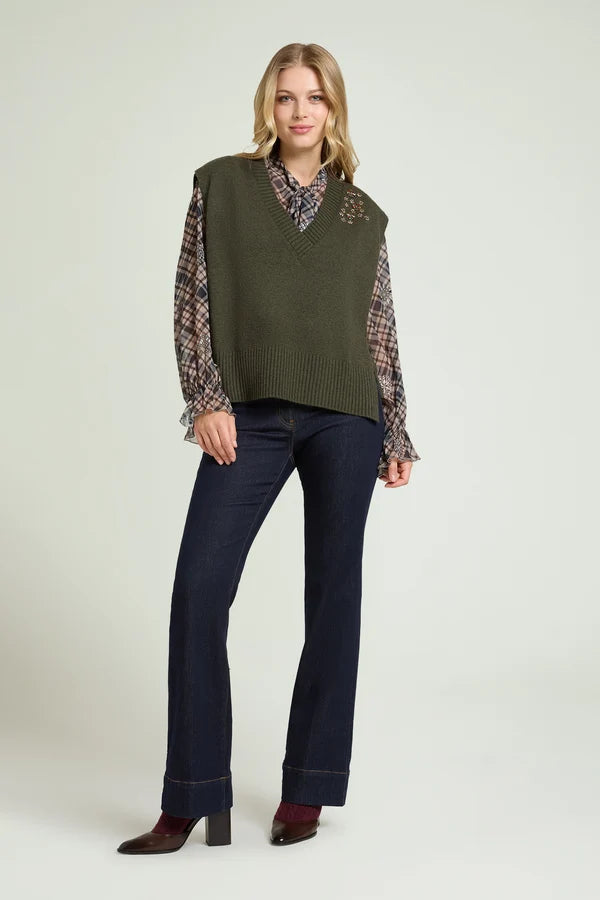Gilet ricamato M188E002 LUISA VIOLA