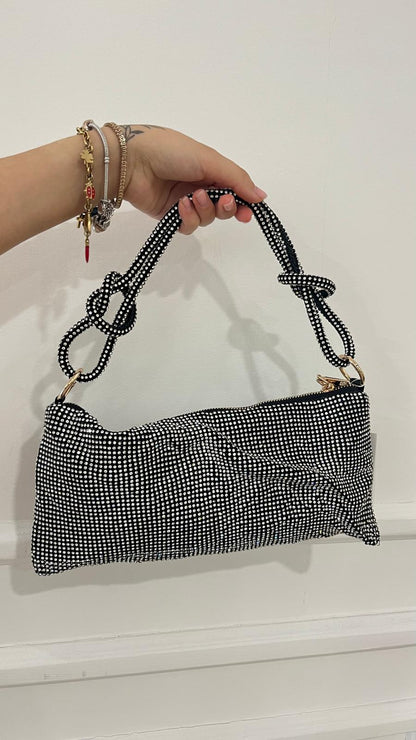 Bag strass a mano CH063 nera