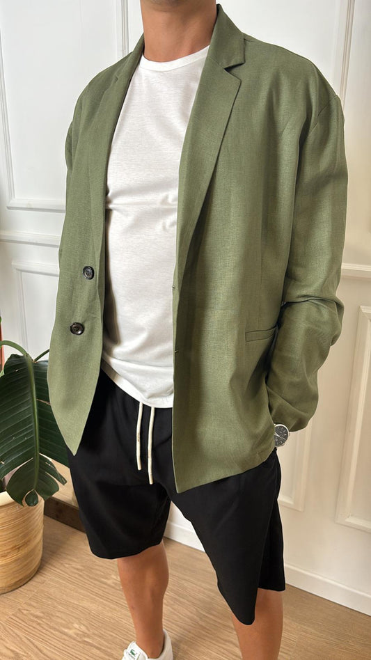 Blazer in lino monopetto Imperial JZAPJYF verde
