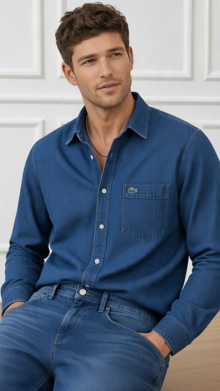 Camicia in denim pesante CH8722 LACOSTE