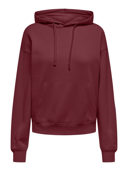 Felpa felpata con cappuccio Only Best 15338730 Bordeaux