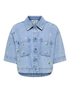 Camicia in jeans con fiori Only Cleo