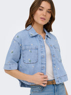 Camicia in jeans con fiori Only Cleo