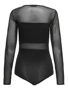 Body dettagli lurex Only Esther Nero