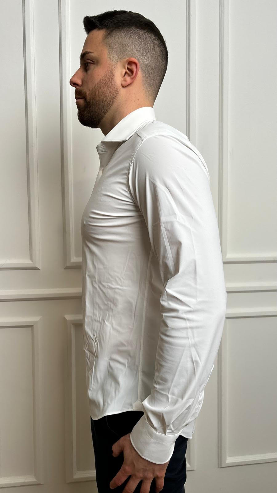 Camicia Roma Custom Fit elasticizzata Bottega Artigiana Spandex